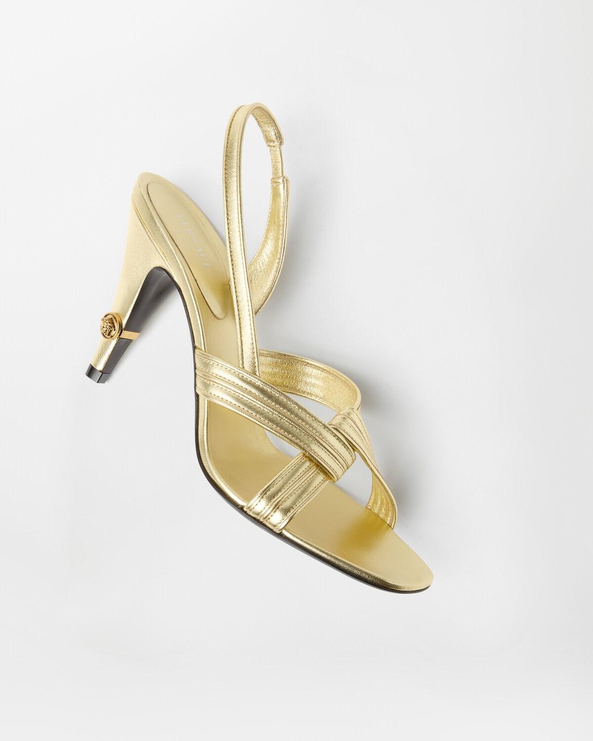 Gianni Metallic Nappa Sandals 90 mm - Image 4