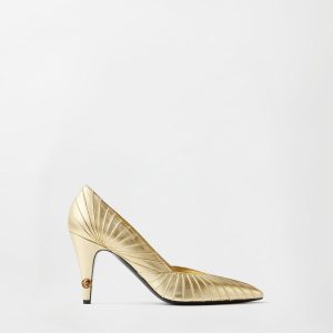Gianni Metallic Nappa Pumps 90 mm