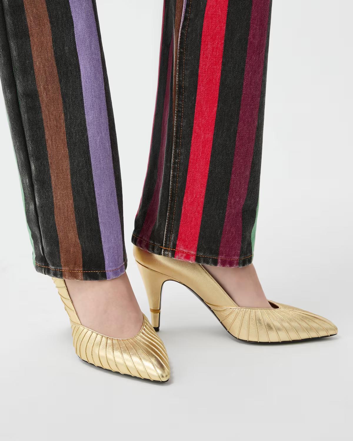 Gianni Metallic Nappa Pumps 90 mm - Image 2