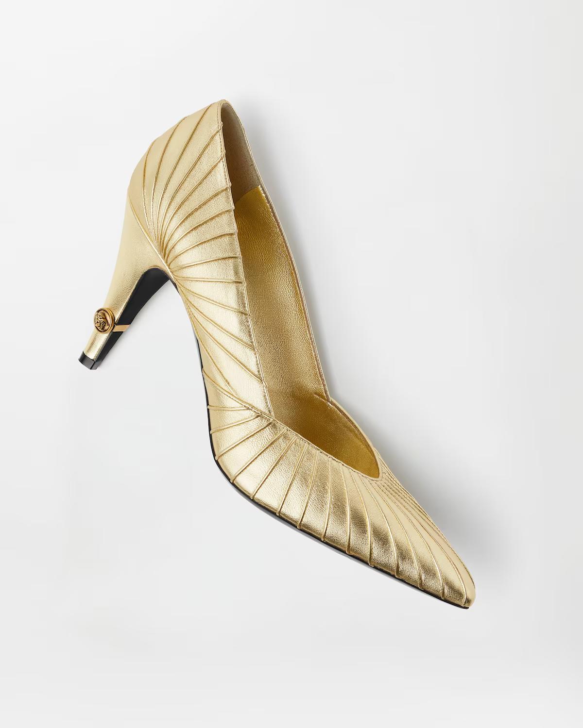 Gianni Metallic Nappa Pumps 90 mm - Image 4