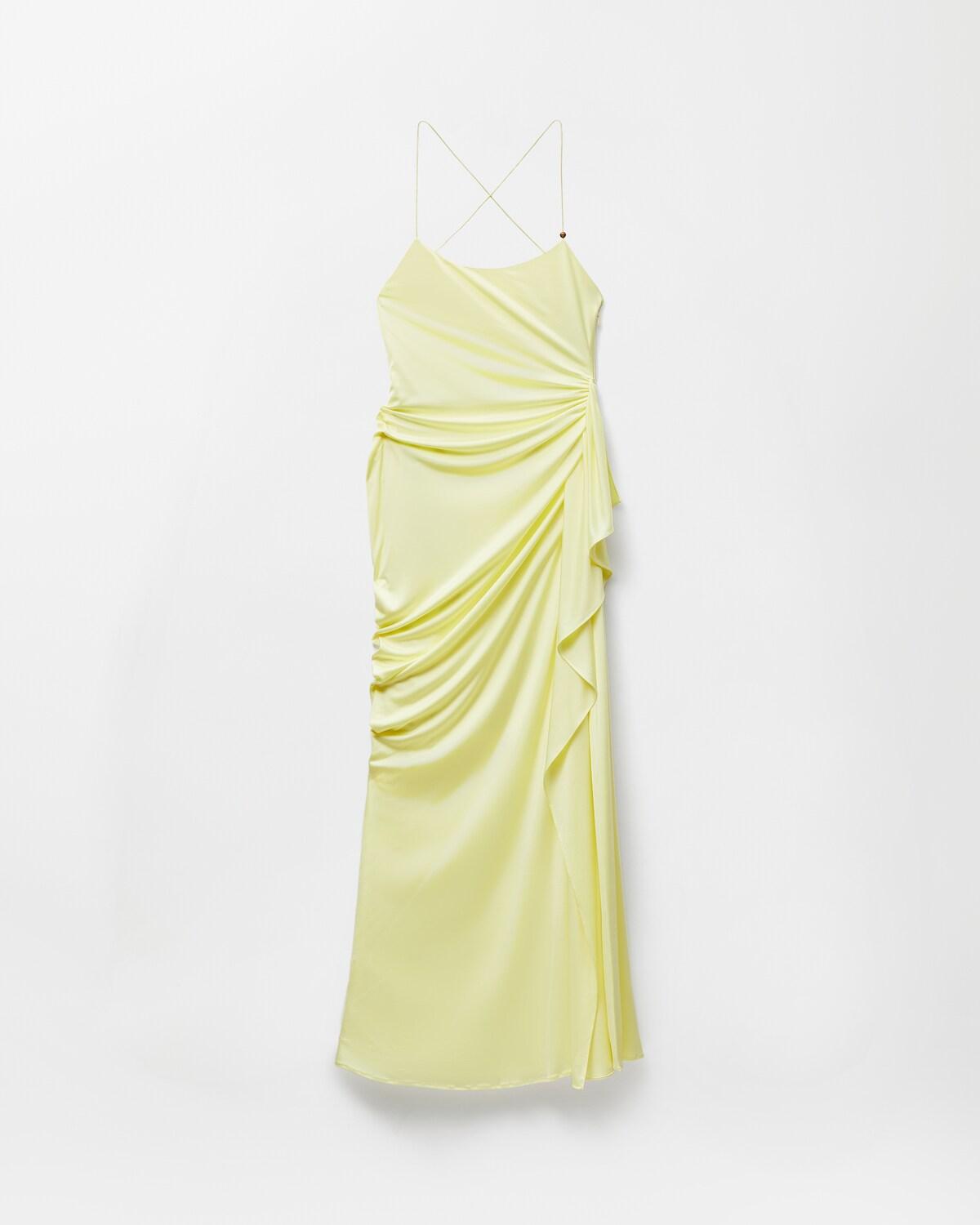 Draped Viscose-Jersey Gown