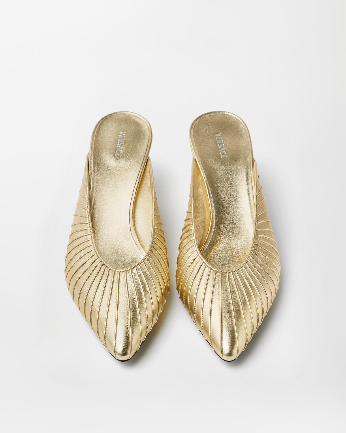 Gianni Metallic Nappa Mules 55 mm - Image 3