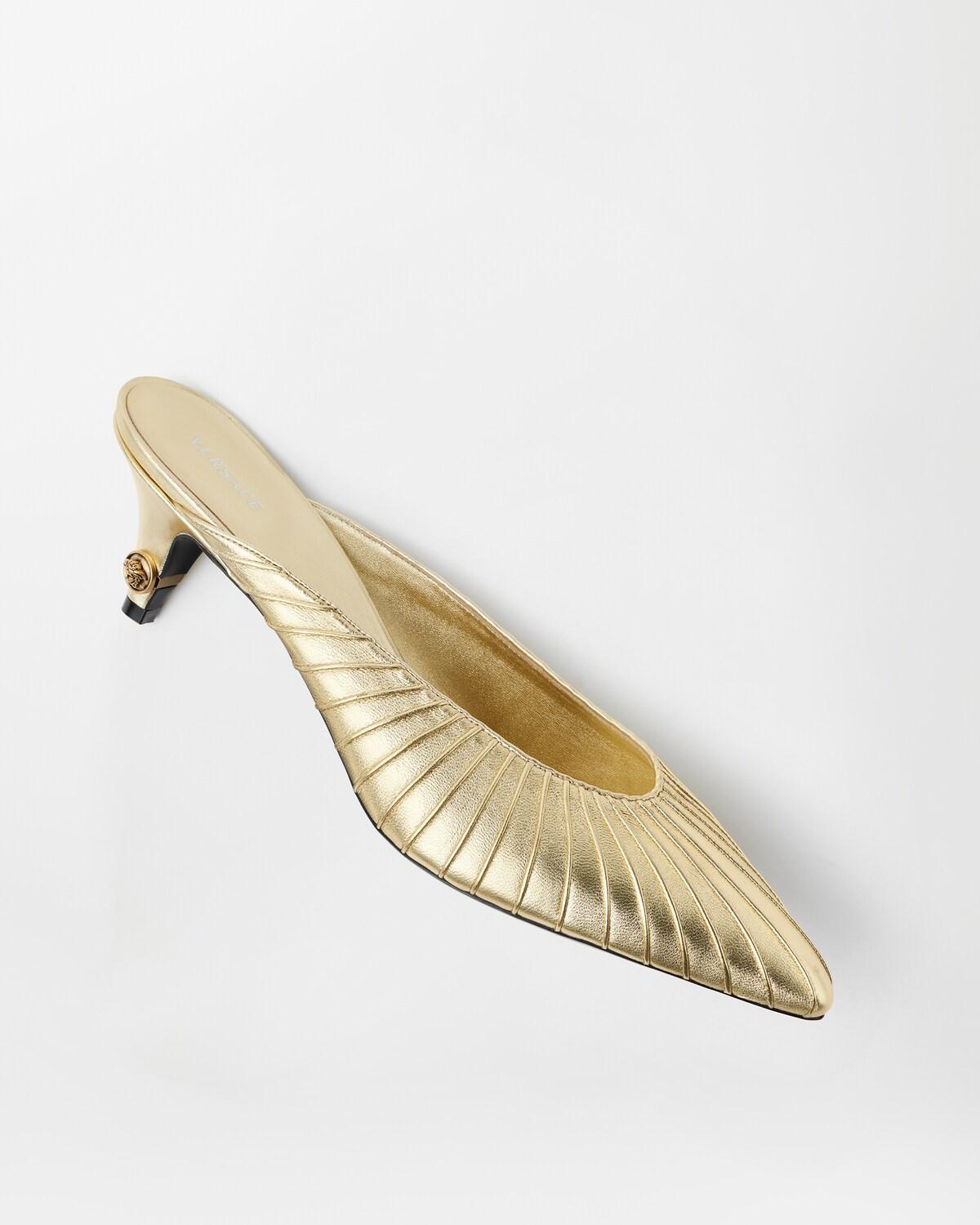 Gianni Metallic Nappa Mules 55 mm - Image 4