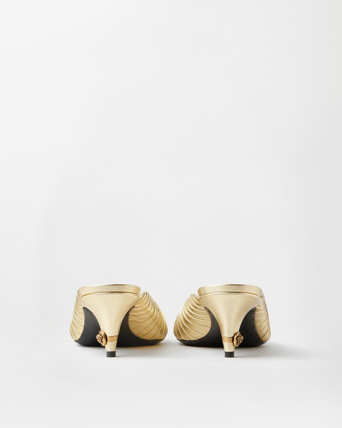 Gianni Metallic Nappa Mules 55 mm - Image 5