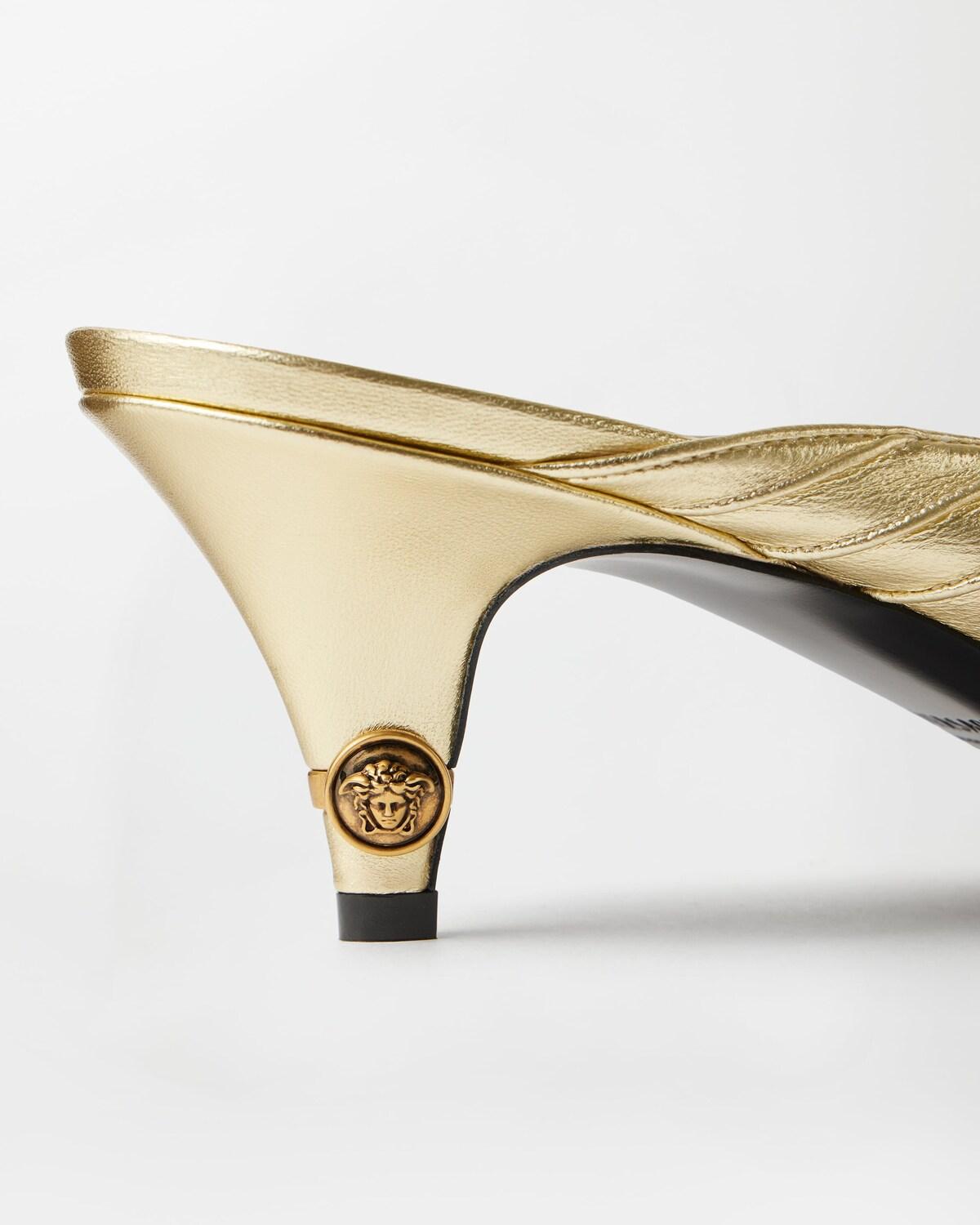 Gianni Metallic Nappa Mules 55 mm - Image 7