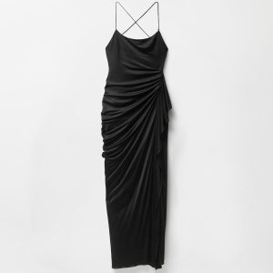 Draped Viscose-Jersey Gown