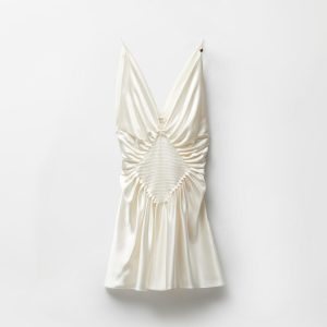 Silk-Satin Mini Dress