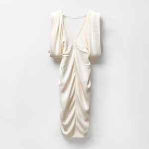Cr??pe Marocaine Silk Midi Dress