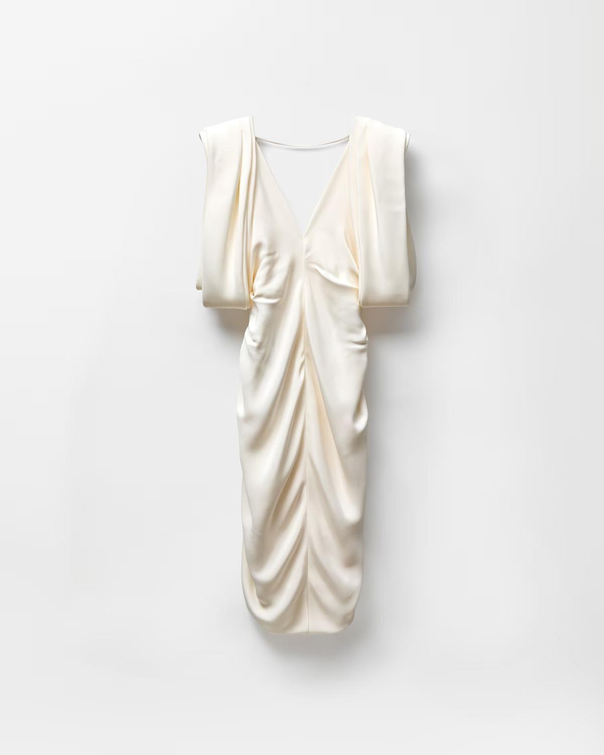 Cr??pe Marocaine Silk Midi Dress