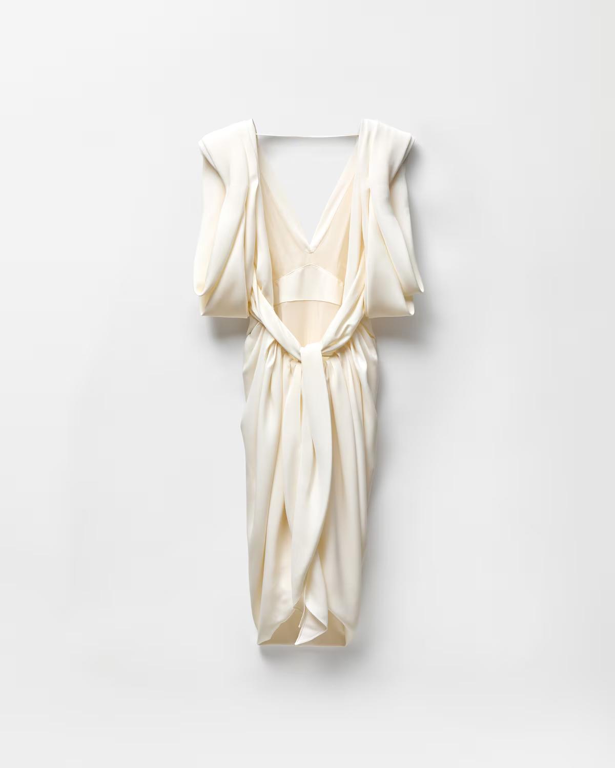 Cr??pe Marocaine Silk Midi Dress - Image 3