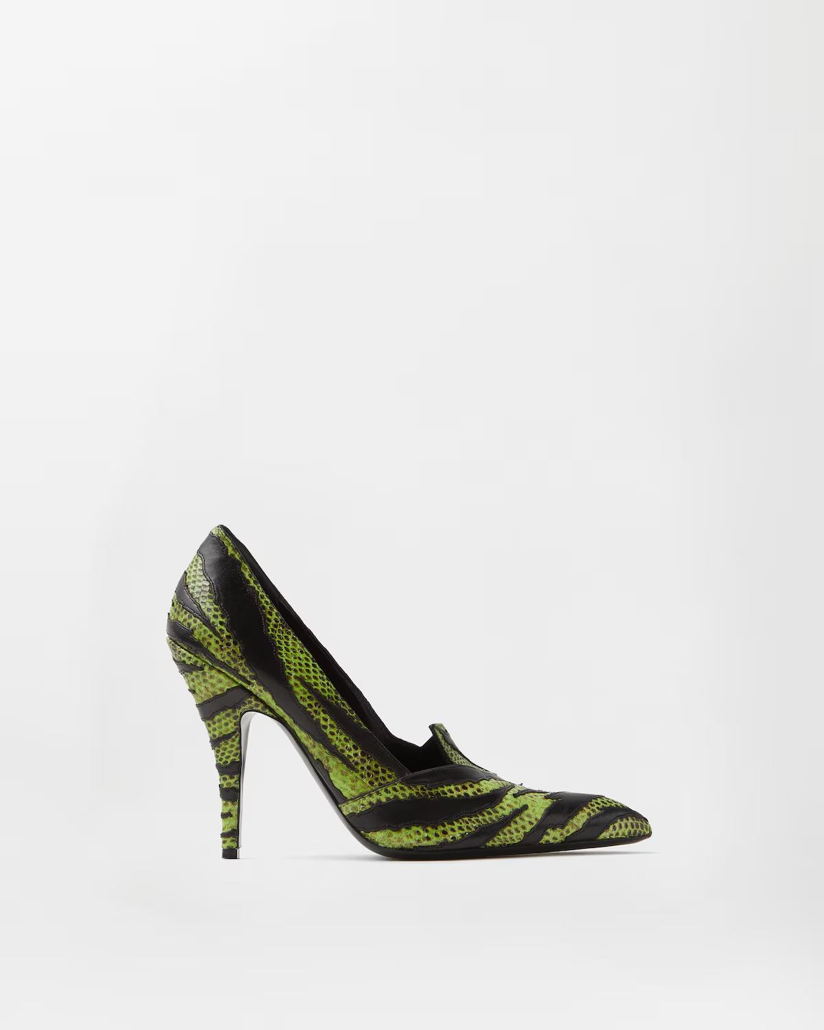 Tigre Python-Effect Leather Pumps 105 mm