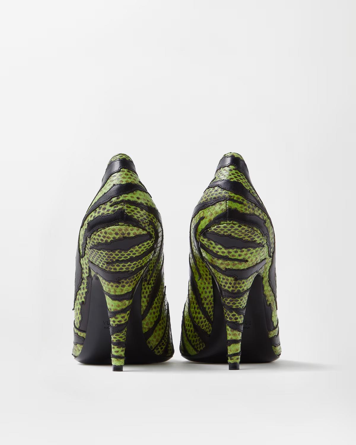 Tigre Python-Effect Leather Pumps 105 mm - Image 4