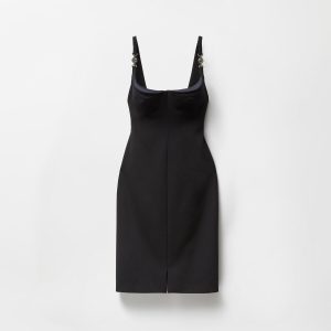Compact Viscose-Jersey Midi Dress
