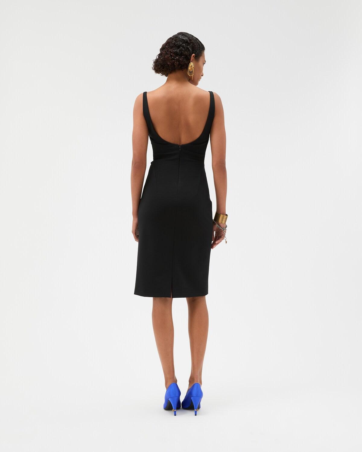 Compact Viscose-Jersey Midi Dress - Image 3