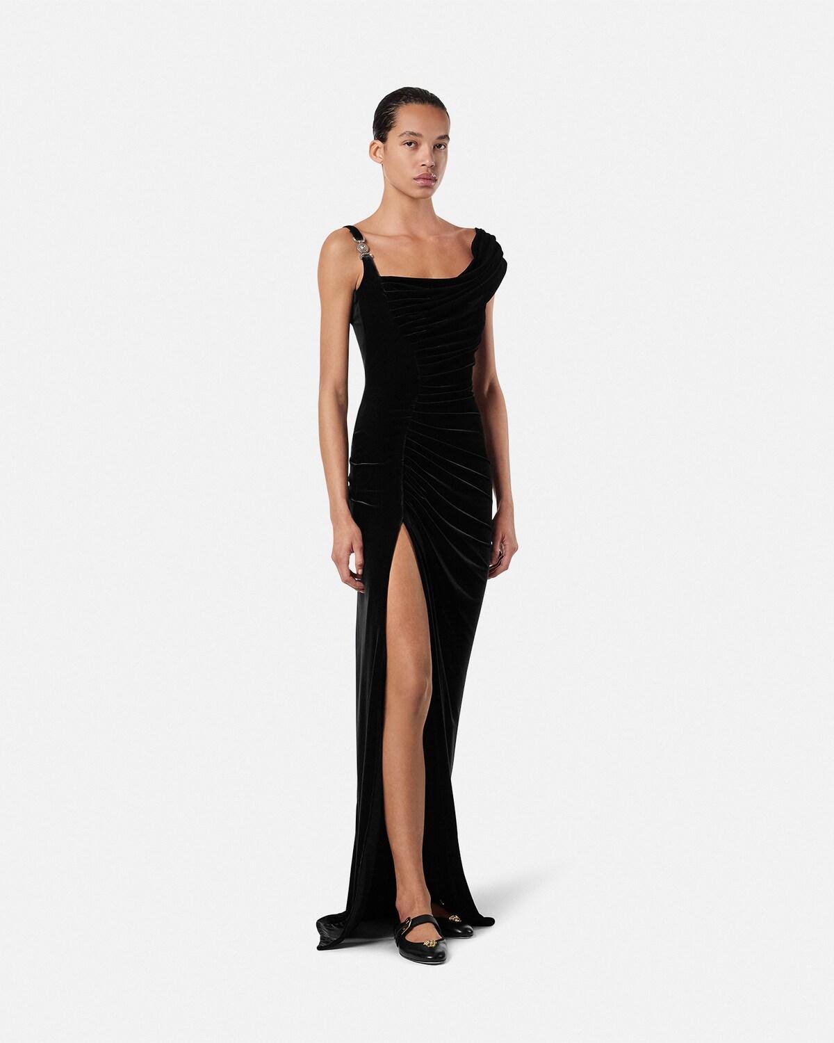 Velvet Draped Gown - Image 2