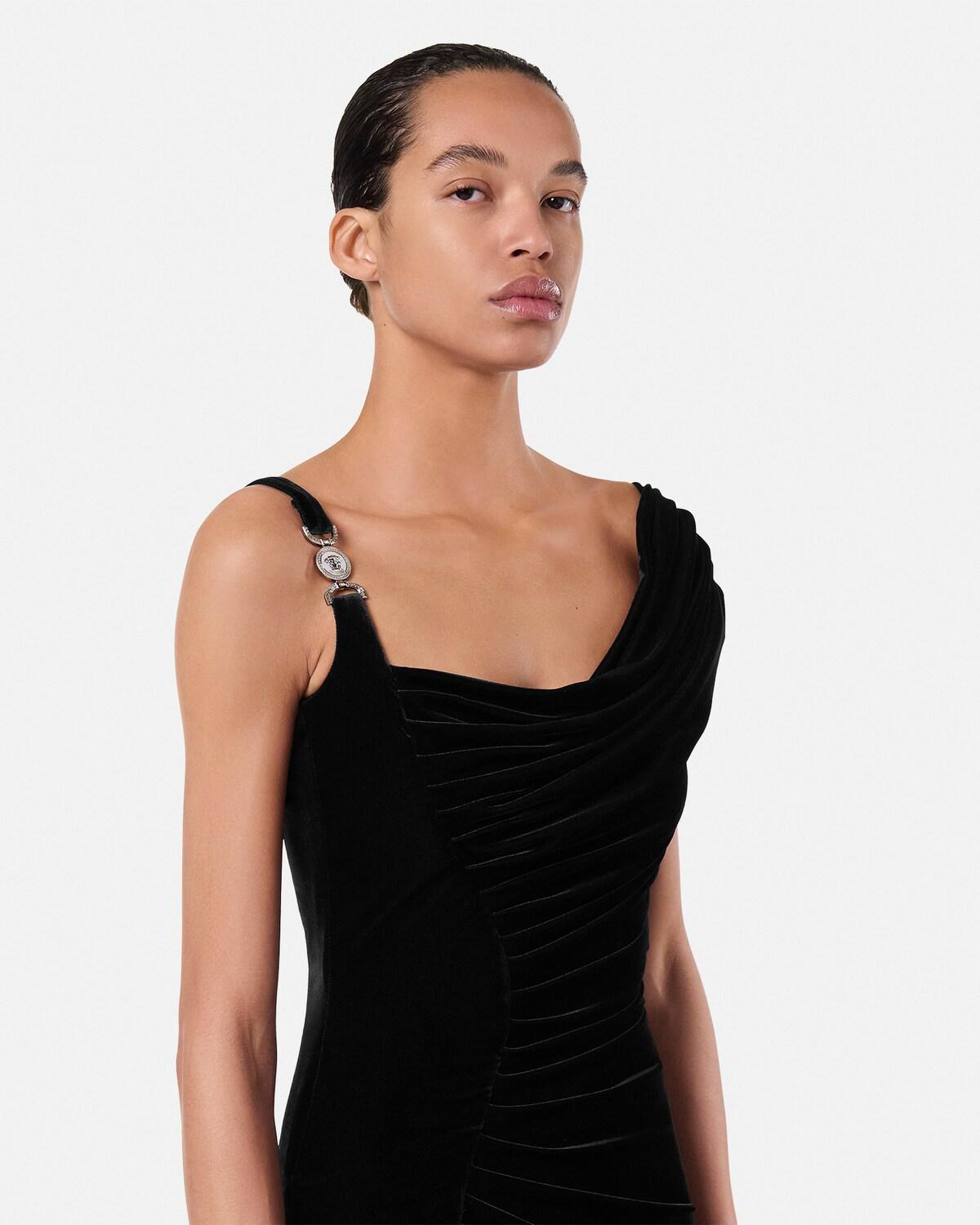 Velvet Draped Gown - Image 3
