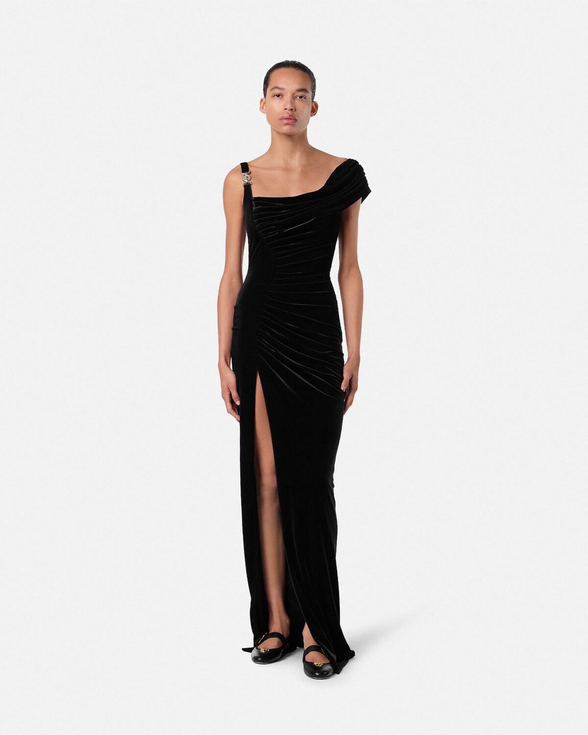 Velvet Draped Gown - Image 4