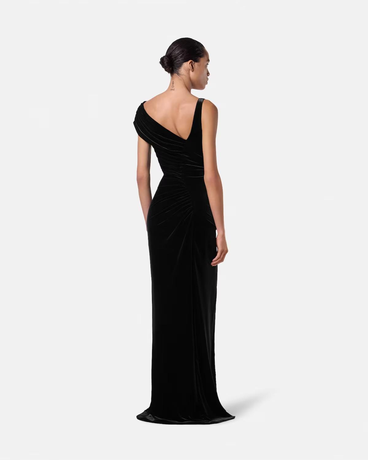 Velvet Draped Gown - Image 5