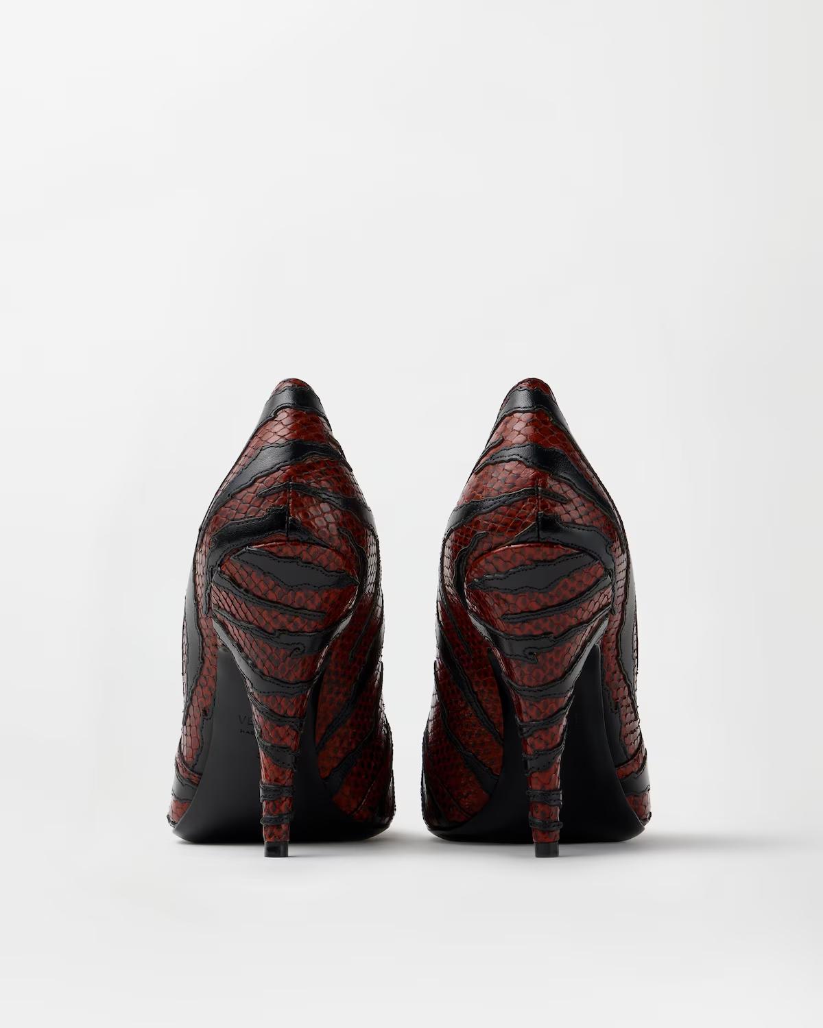 Tigre Python-Effect Leather Pumps 105 mm - Image 4