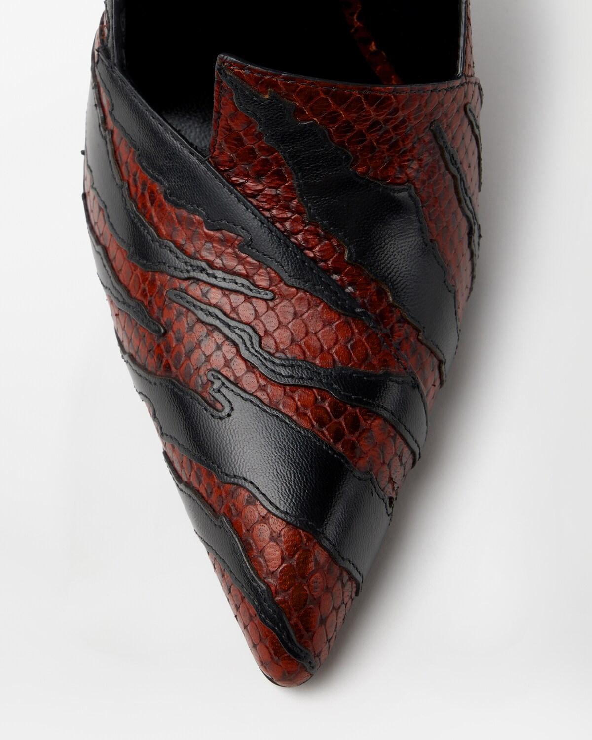 Tigre Python-Effect Leather Pumps 105 mm - Image 5