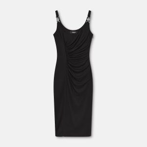 Stretch Cr??pe Jersey Midi Dress