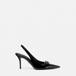 Gianni Ribbon Patent Slingbacks 85 mm