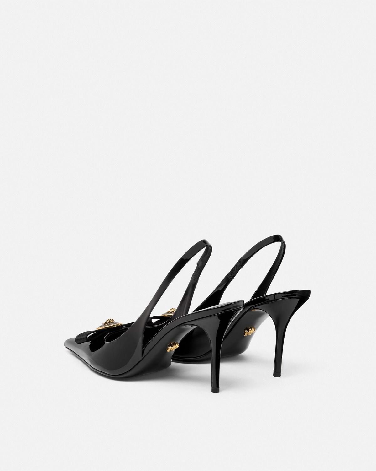 Gianni Ribbon Patent Slingbacks 85 mm - Image 4
