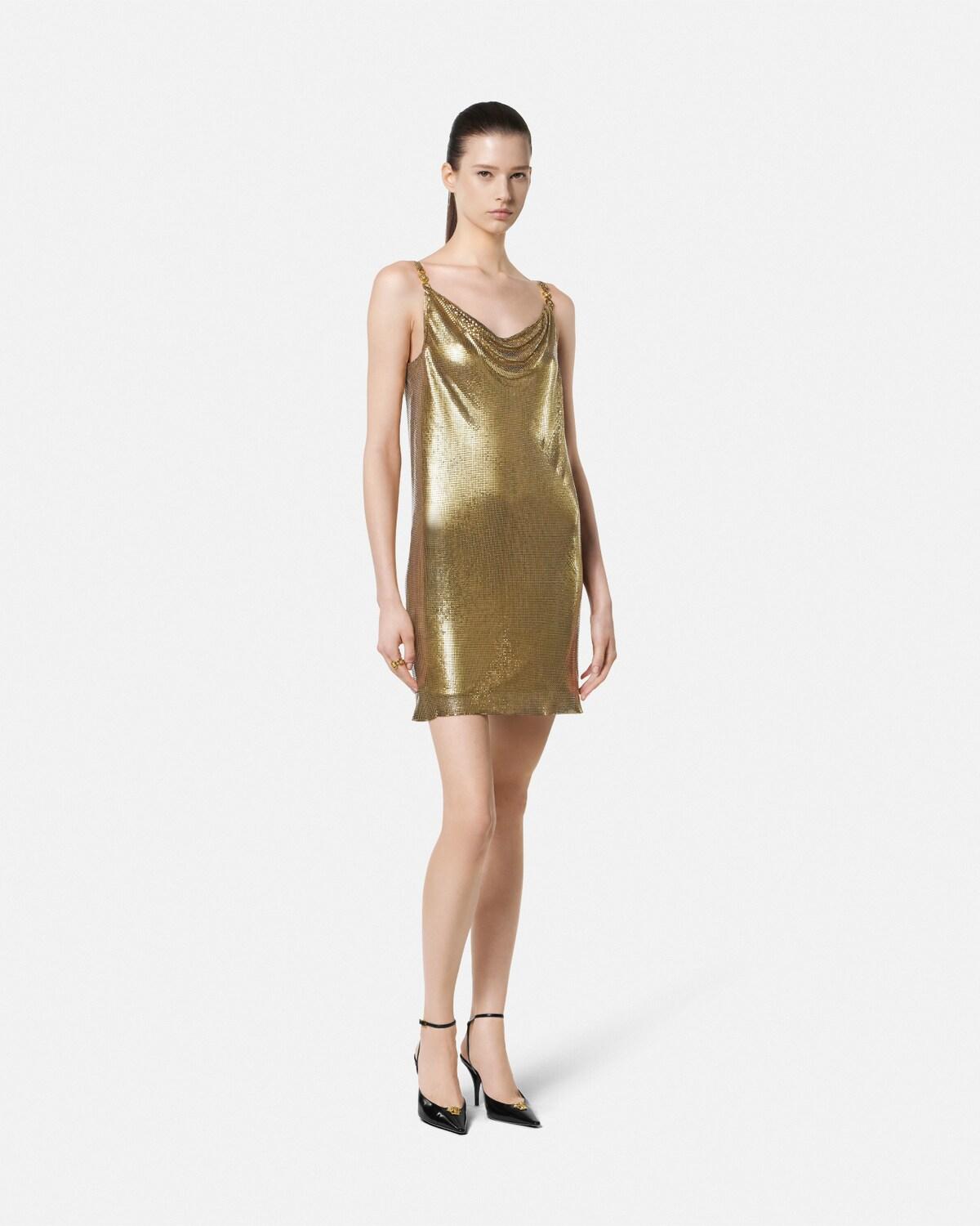 Metal Mesh Slip Mini Dress - Image 2