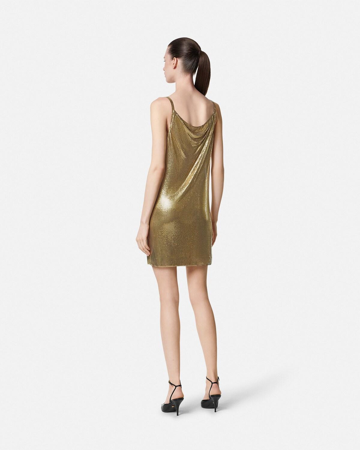 Metal Mesh Slip Mini Dress - Image 4