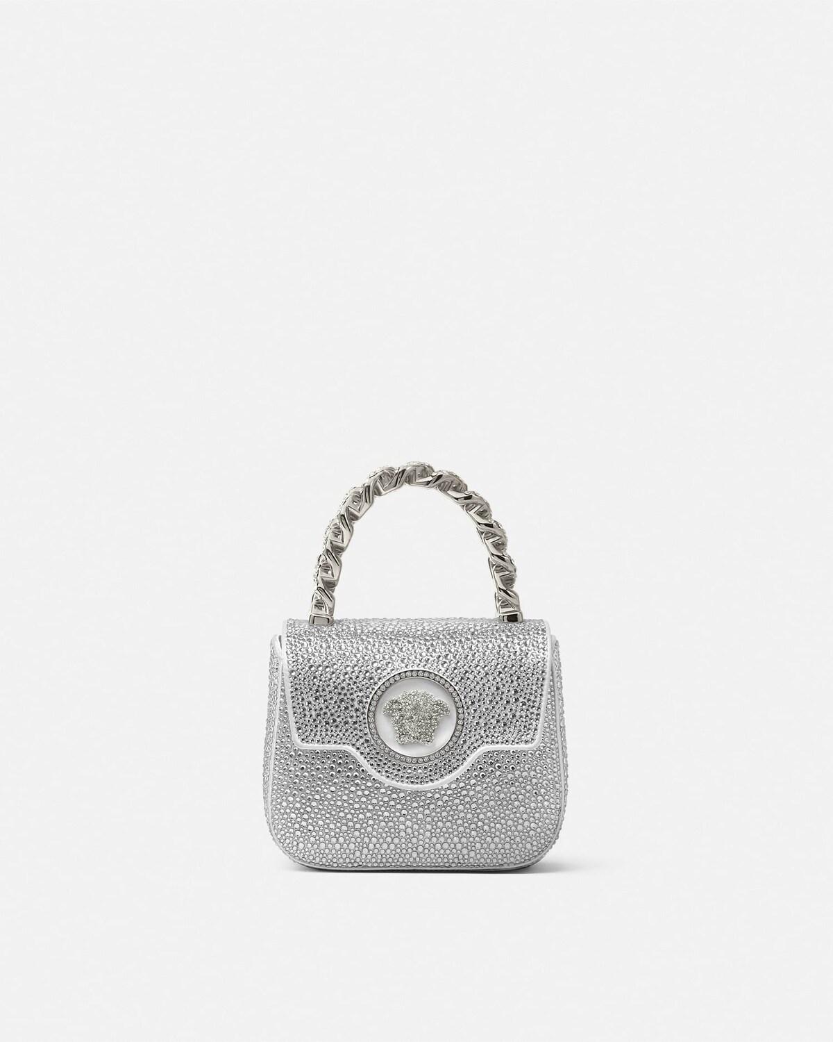 La Medusa Embellished Satin Mini Bag