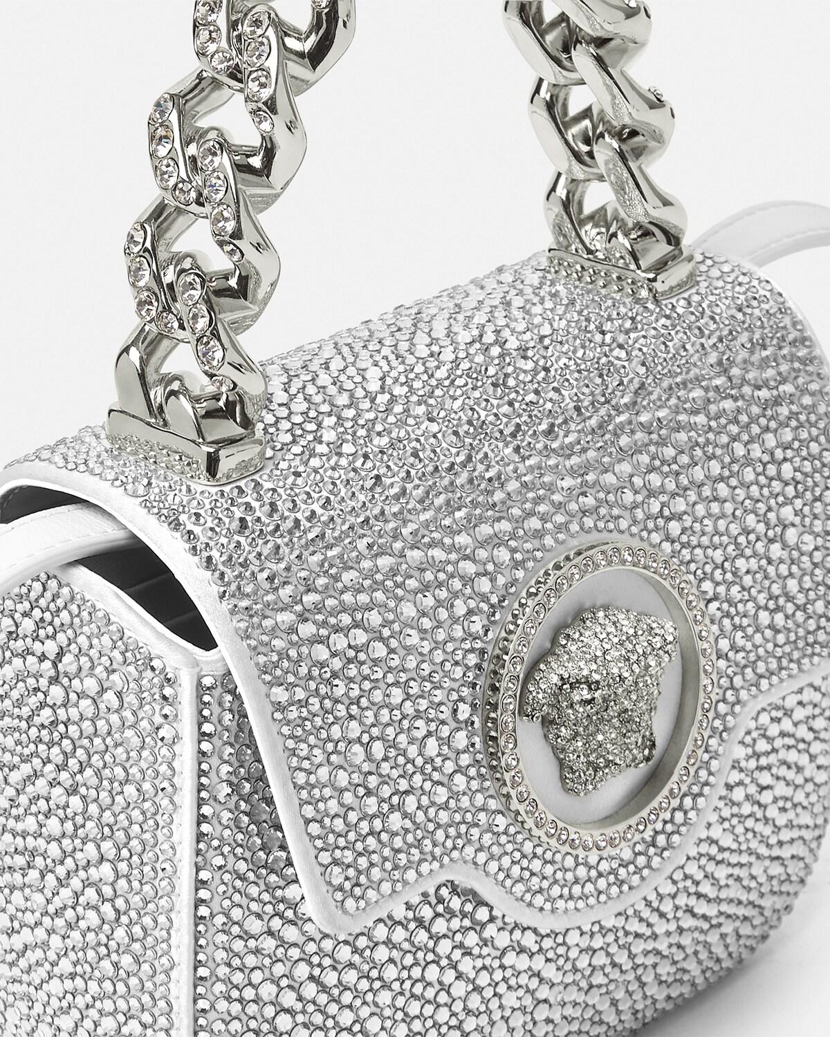 La Medusa Embellished Satin Mini Bag - Image 6