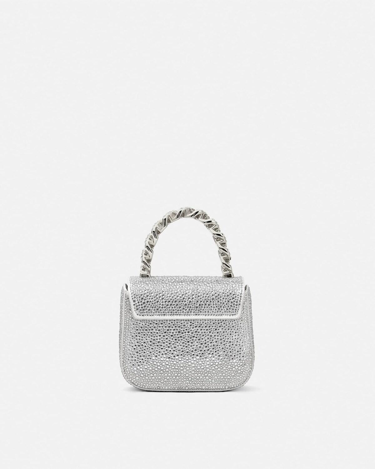 La Medusa Embellished Satin Mini Bag - Image 7