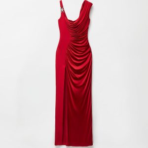 Viscose Liquid Jersey Draped Gown