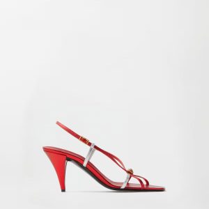 Valentina Metallic Sandals 80 mm