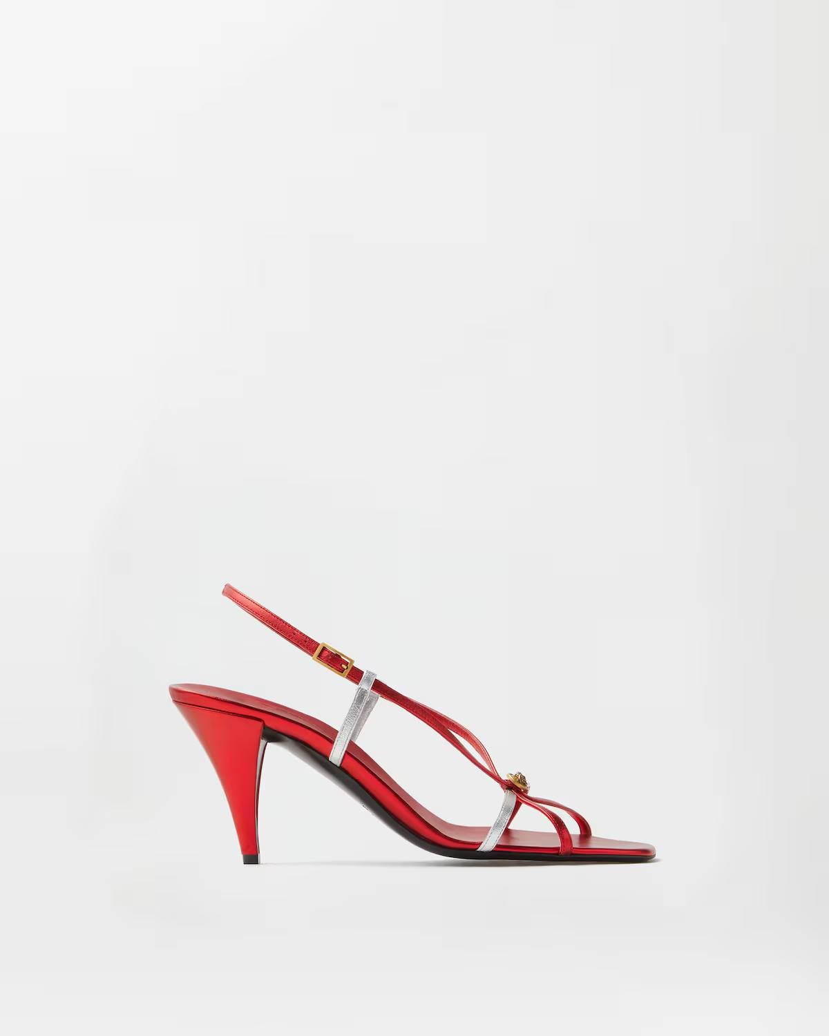Valentina Metallic Sandals 80 mm