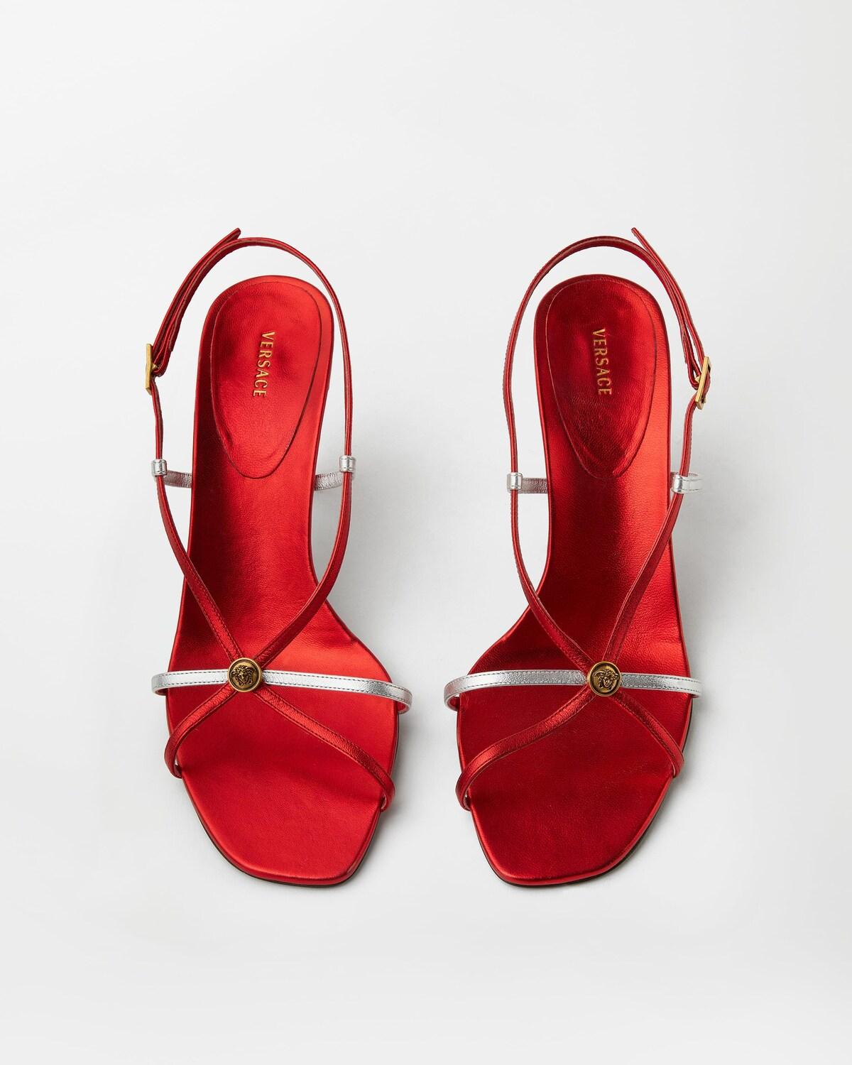 Valentina Metallic Sandals 80 mm - Image 2