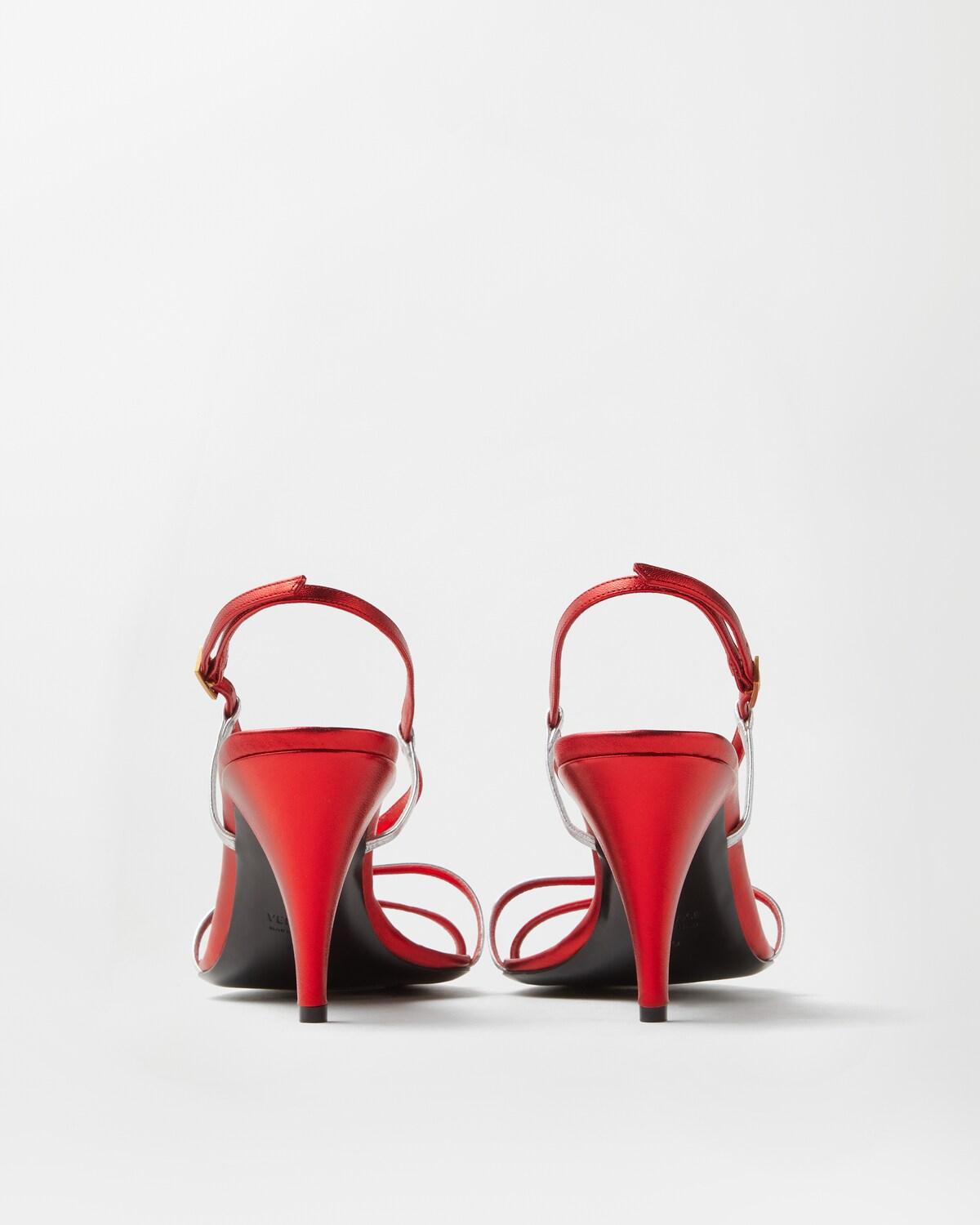 Valentina Metallic Sandals 80 mm - Image 5