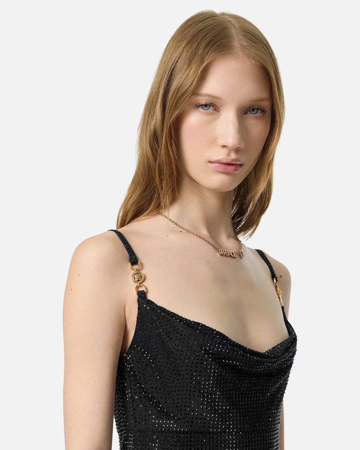 Embellished Viscose Mini Dress - Image 3