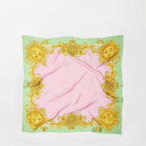 Printed Silk Twill Scarf, 90 cm