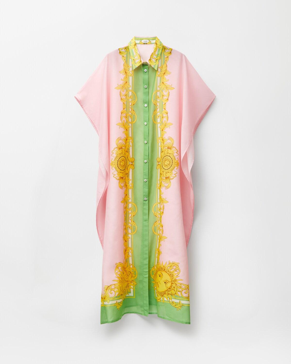 Printed Cotton & Silk Voile Cover-Up Dress