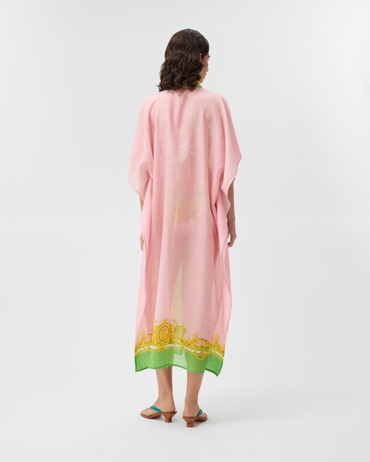 Printed Cotton & Silk Voile Cover-Up Dress - Image 3