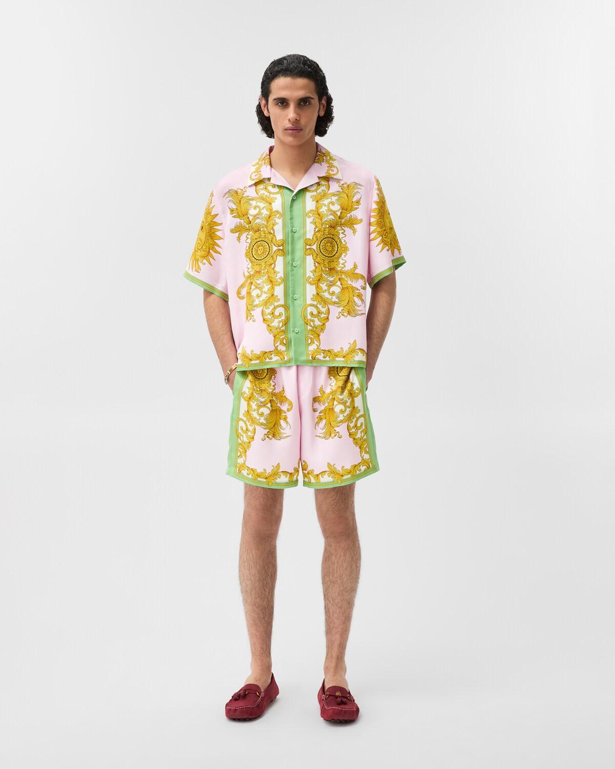 Printed Silk Twill Shorts - Image 2