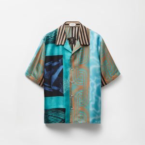 Printed Silk Twill Shirt