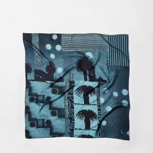 Printed Silk Twill Scarf 90 cm