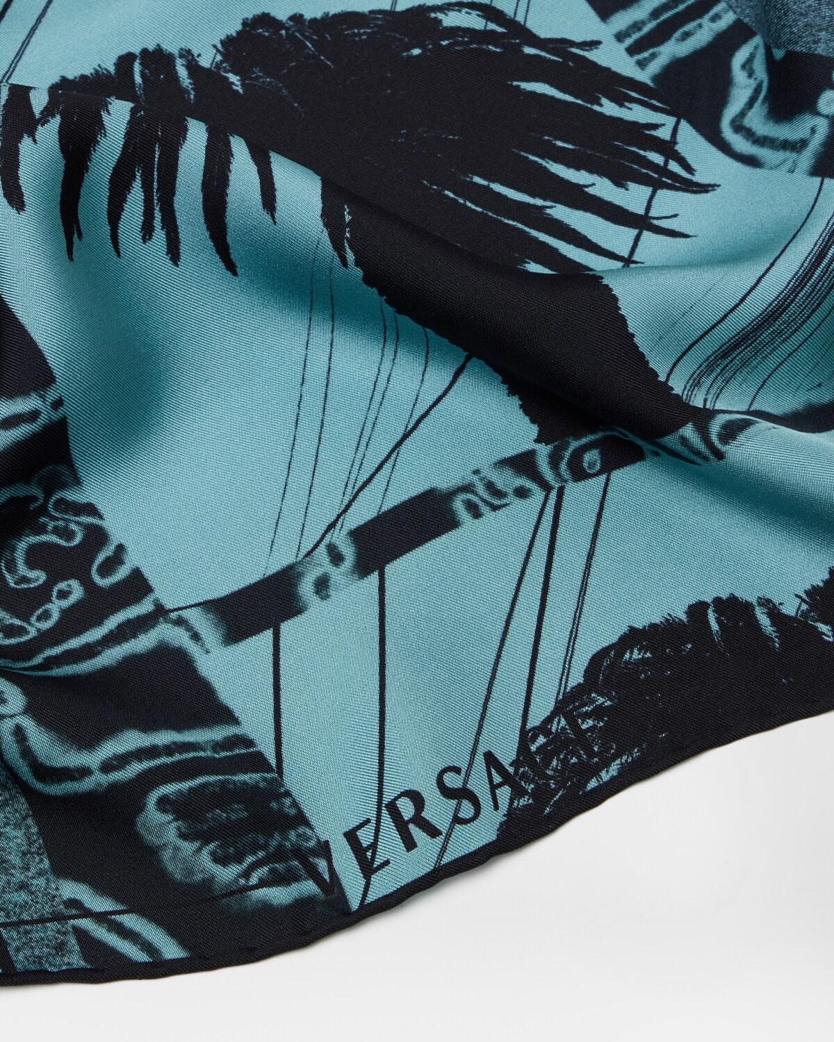 Printed Silk Twill Scarf 90 cm - Image 3