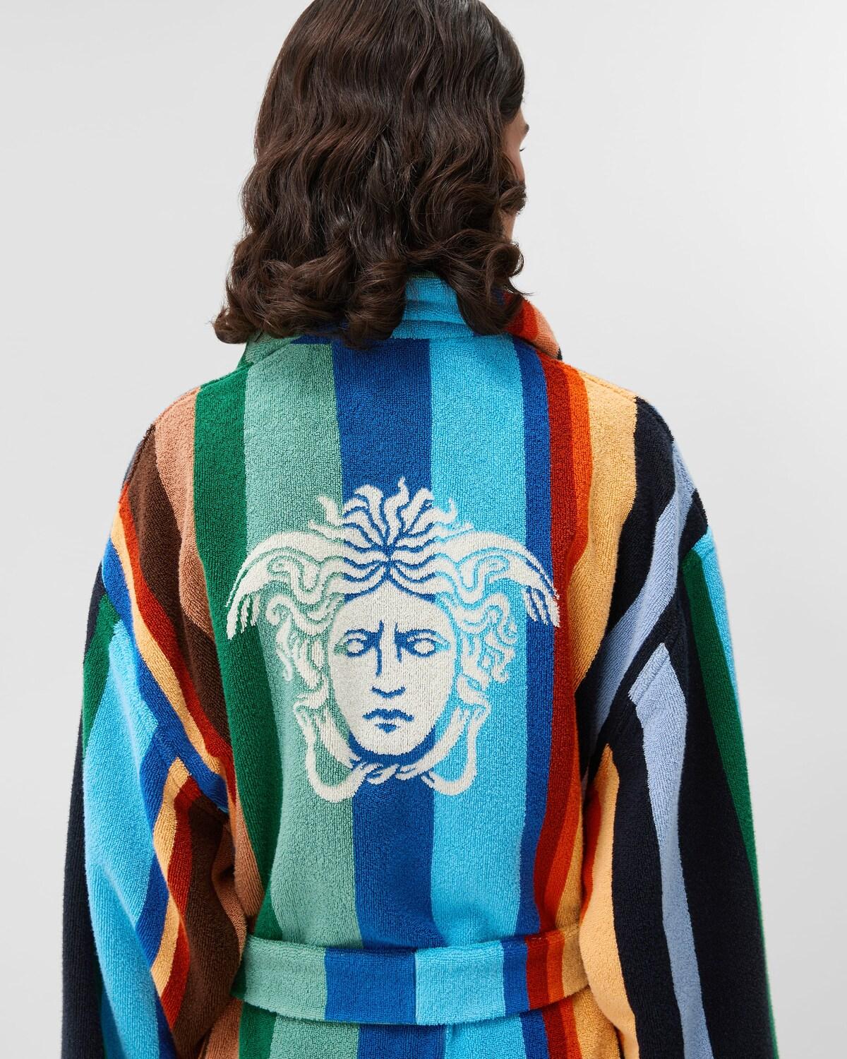 Striped Cotton-Terry Jacquard Bathrobe - Image 4