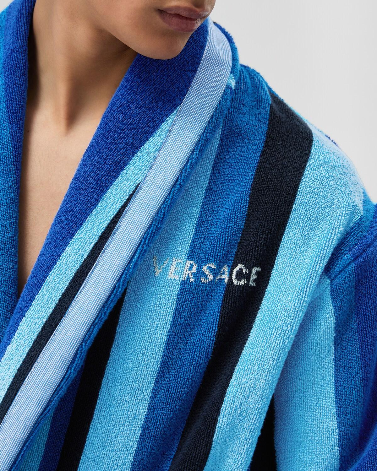 Striped Cotton-Terry Jacquard Bathrobe - Image 4