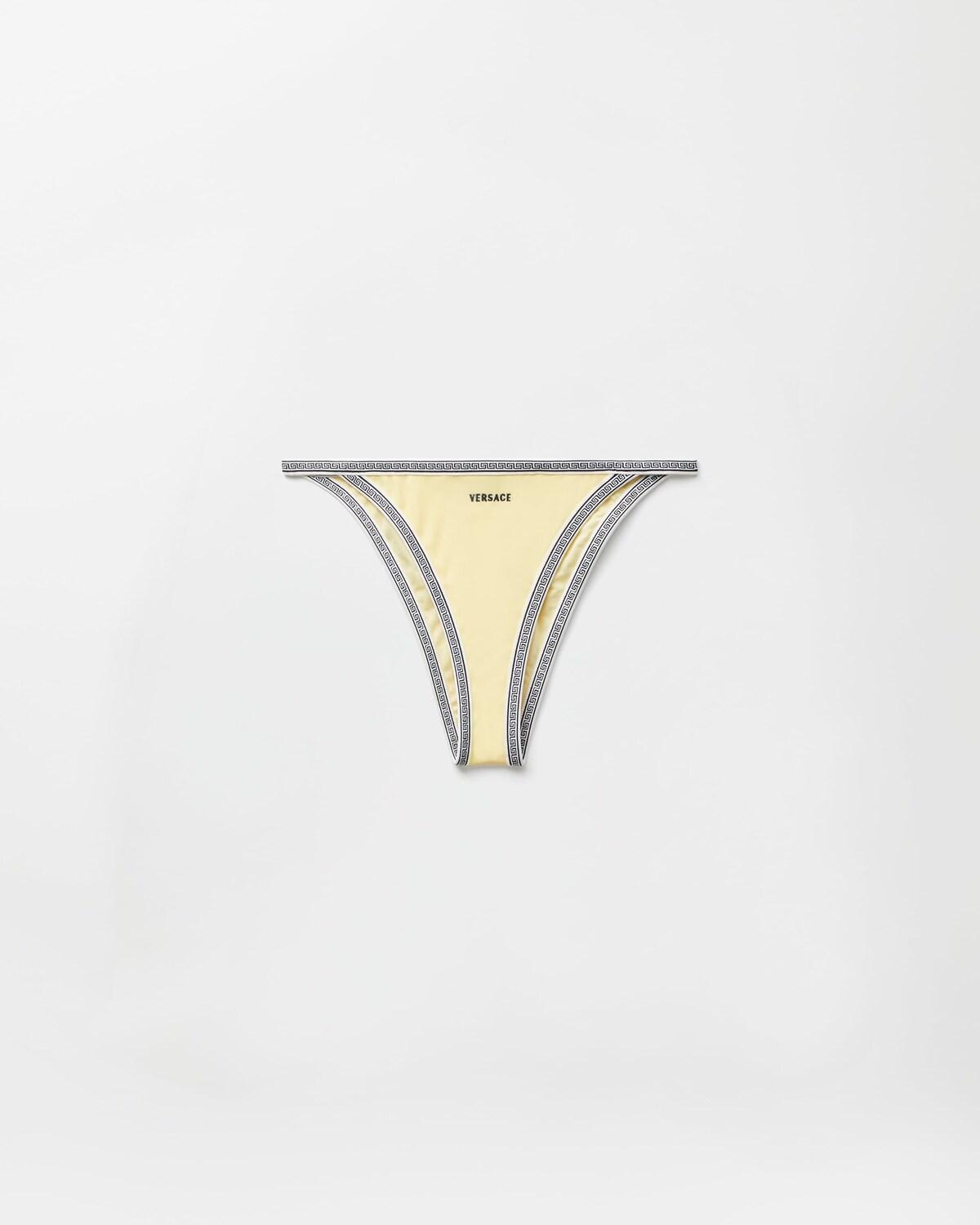 Embroidered-Logo Bikini Bottoms