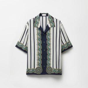 Printed Cr??pe De Chine Silk Shirt