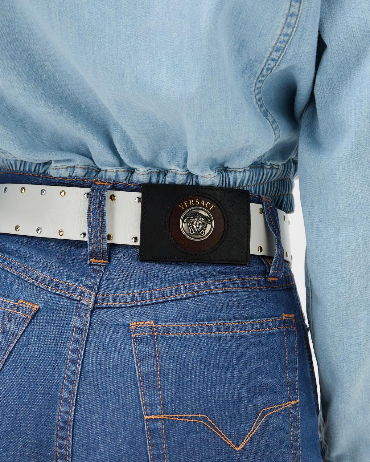 Chambray Denim Mini Shorts - Image 5